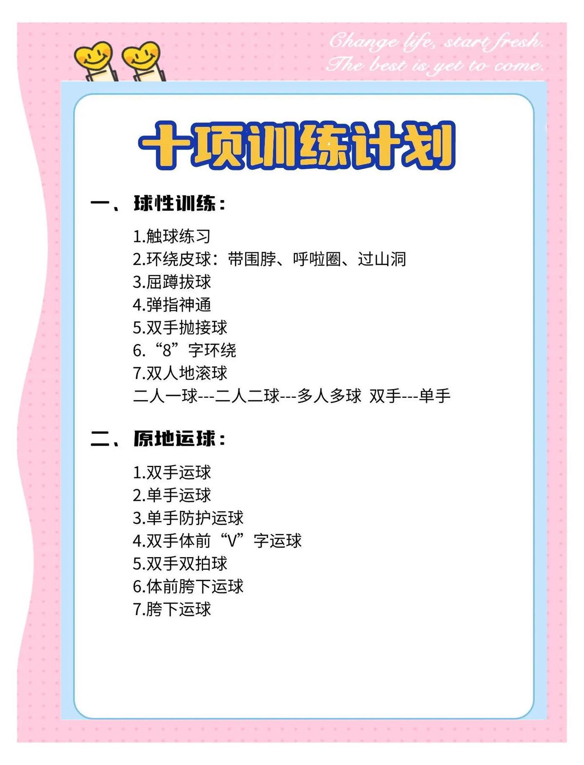 篮球训练方法文字版大全